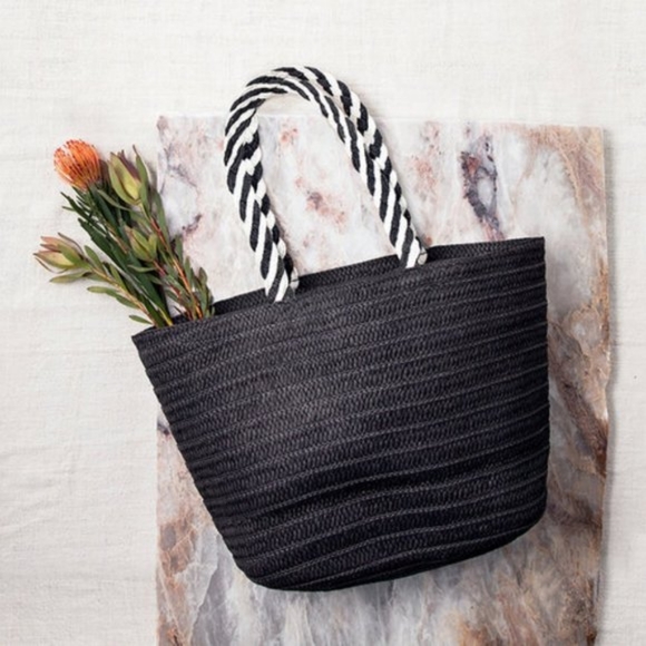 Rachel Zoe Handbags - Rachel Zoe St. Tropez Tote Bag Summer Box of Style Black & White